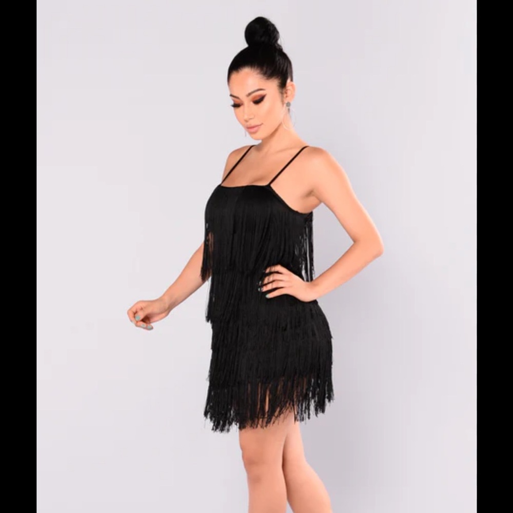 Fashion nova size large flapper fringe dress